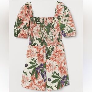 H&M Floral Jumpsuit with Pink and Green